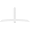 Ekena Millwork Bellingham Architectural Grade PVC Gable Bracket, 96"W x 48"H x 4"D x 6"F, 12/12 Pitch GBP096X48X0406BEL00 - alternate 3